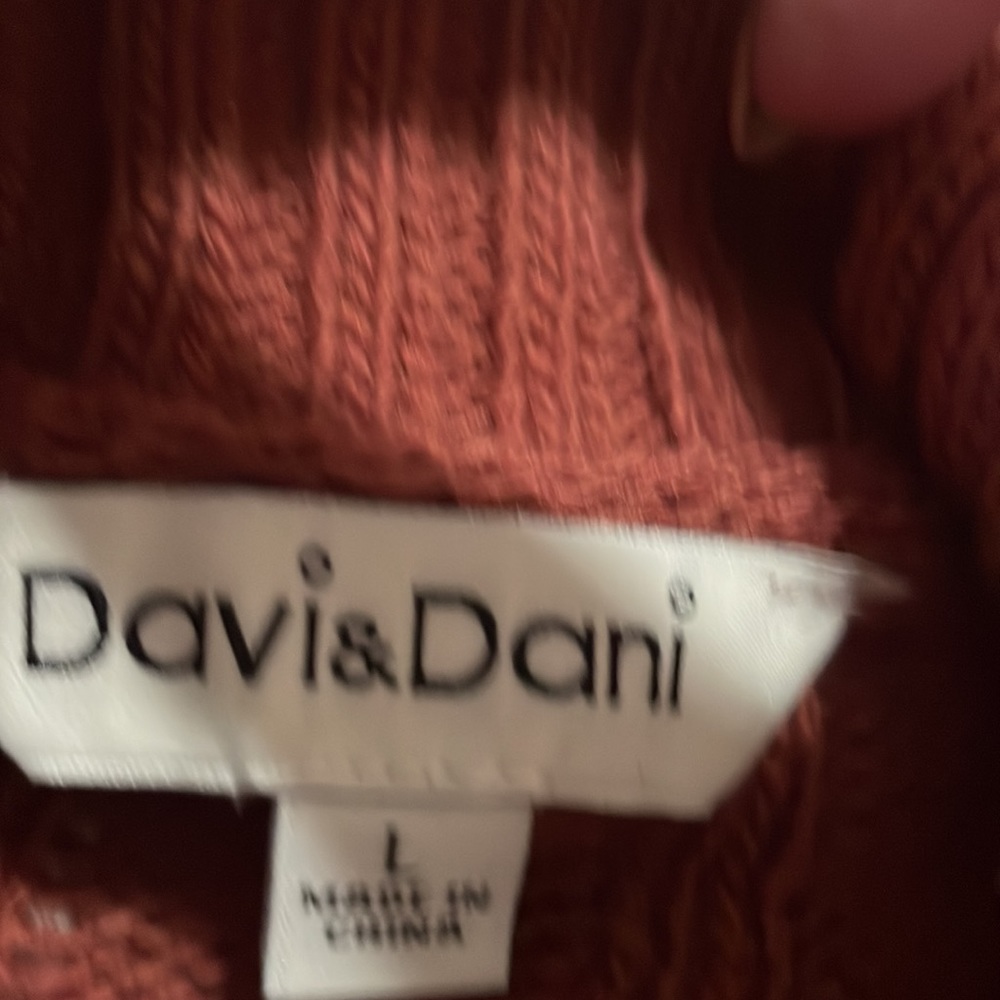 Davi And Dani Can Oversized Knit Turtleneck Mauve… - image 4
